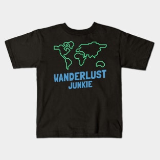 wanderlust junkie Kids T-Shirt